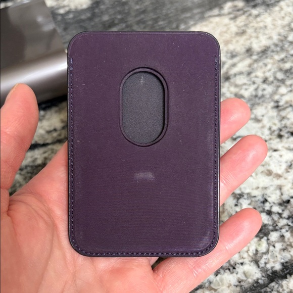 Apple Purple Leather Card Sleeve - Picture 2 of 2